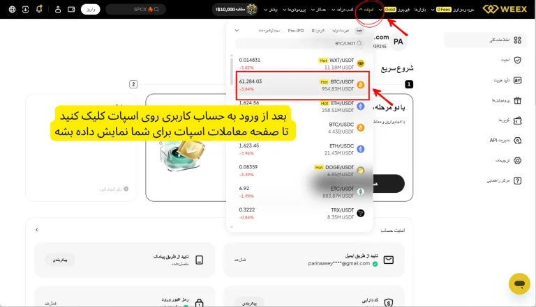 معاملات اسپات در ویکس